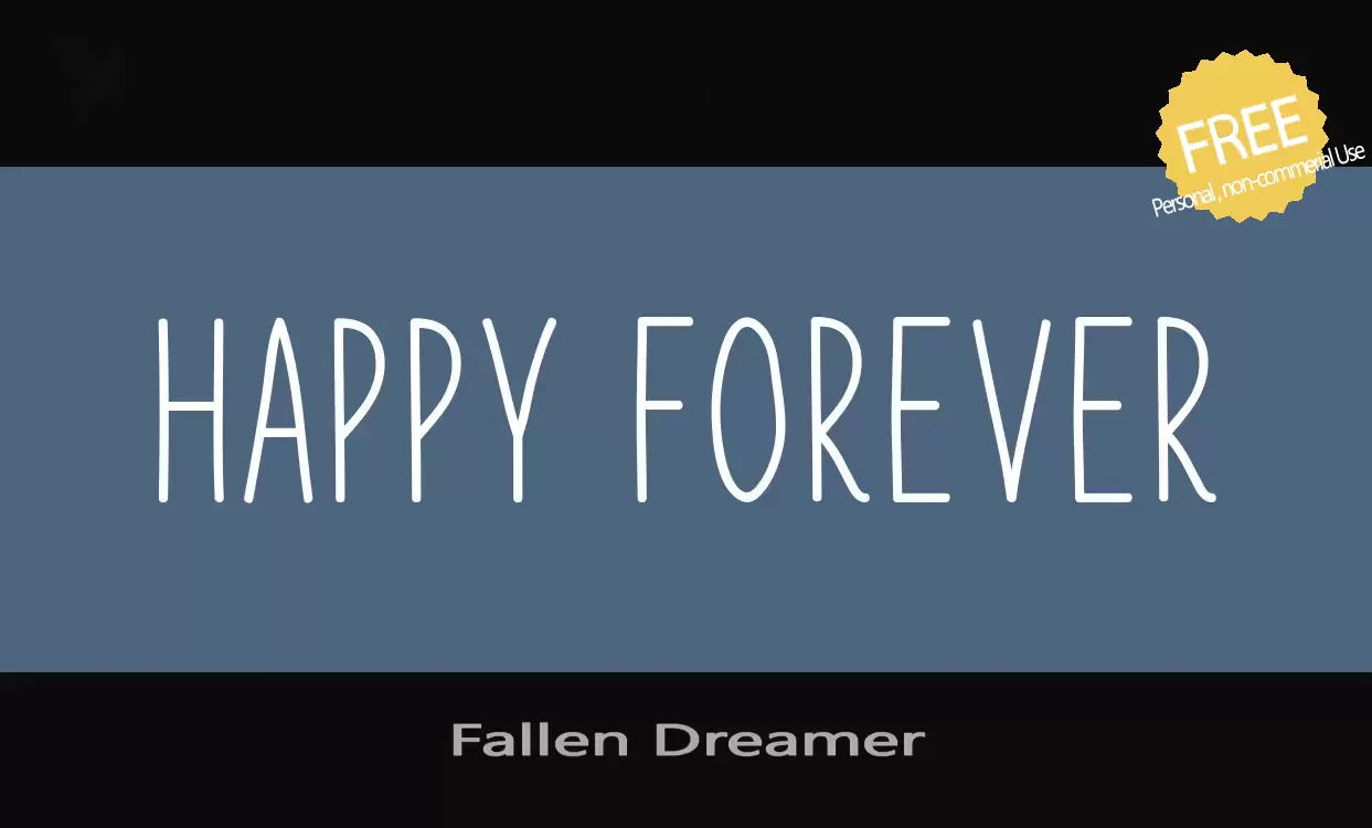 Font Sample of Fallen-Dreamer