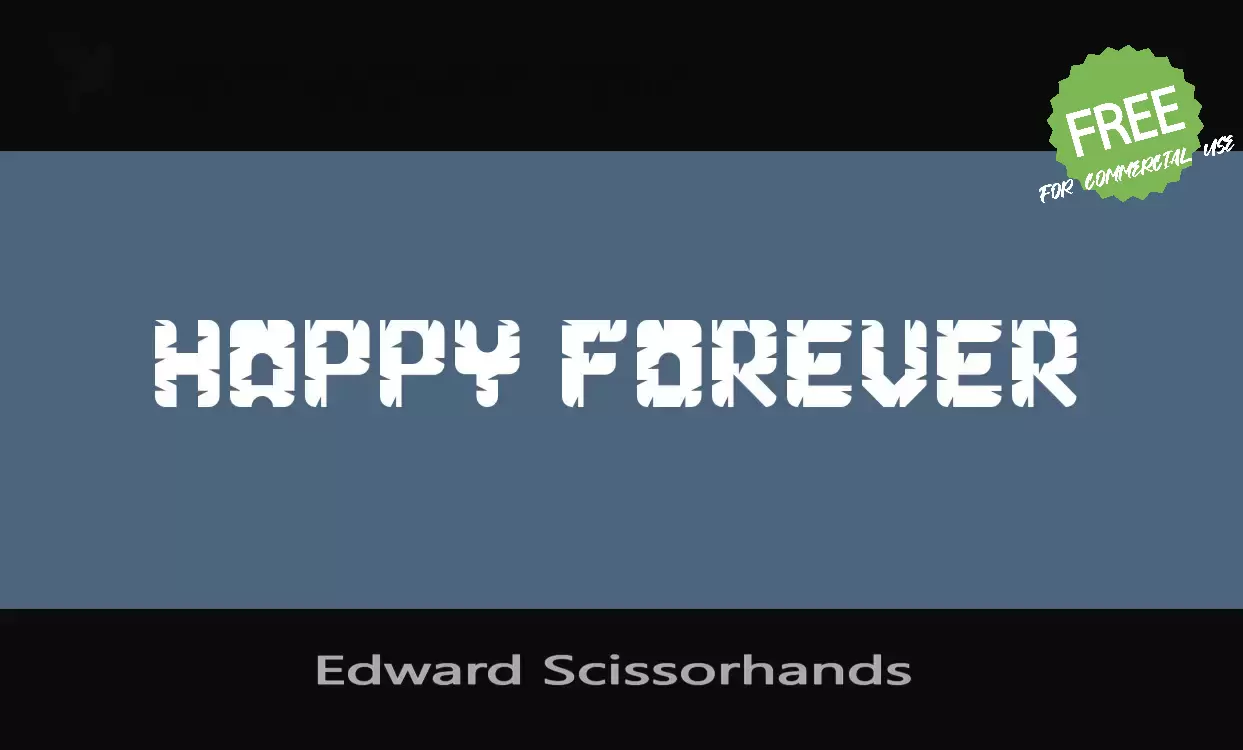 「Edward-Scissorhands」字体效果图
