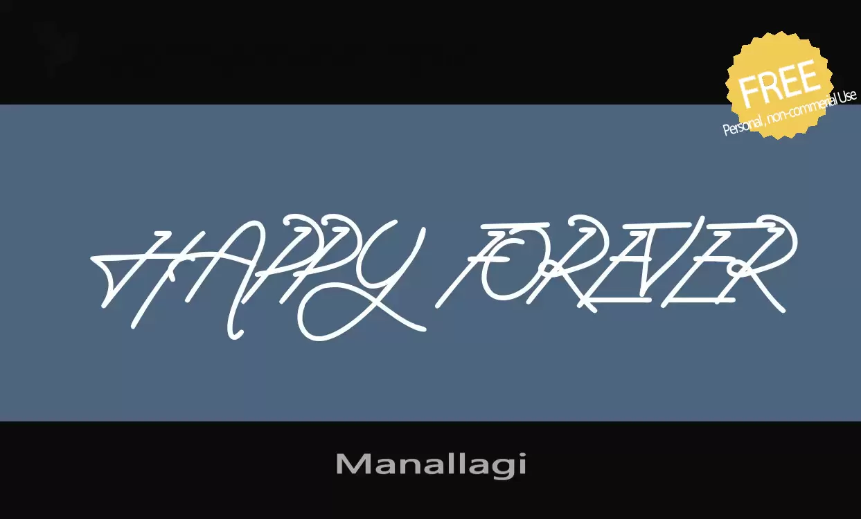 「Manallagi」字体效果图