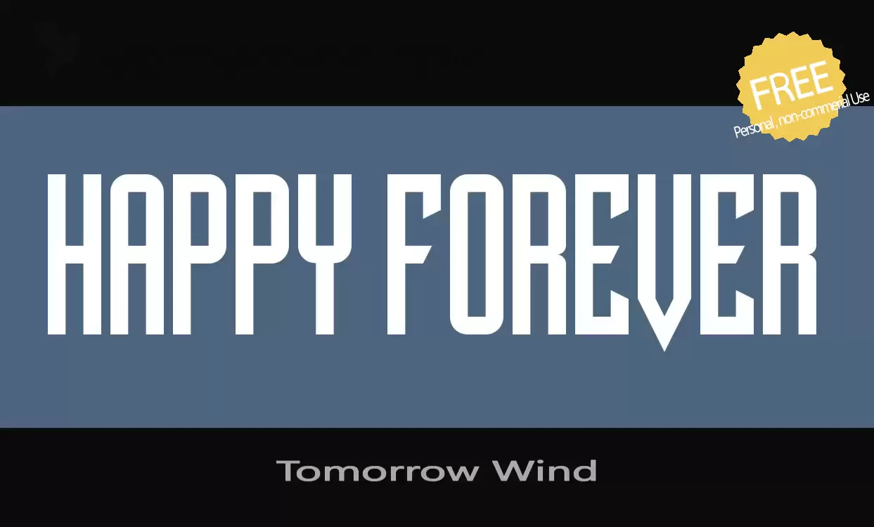 Font Sample of Tomorrow-Wind