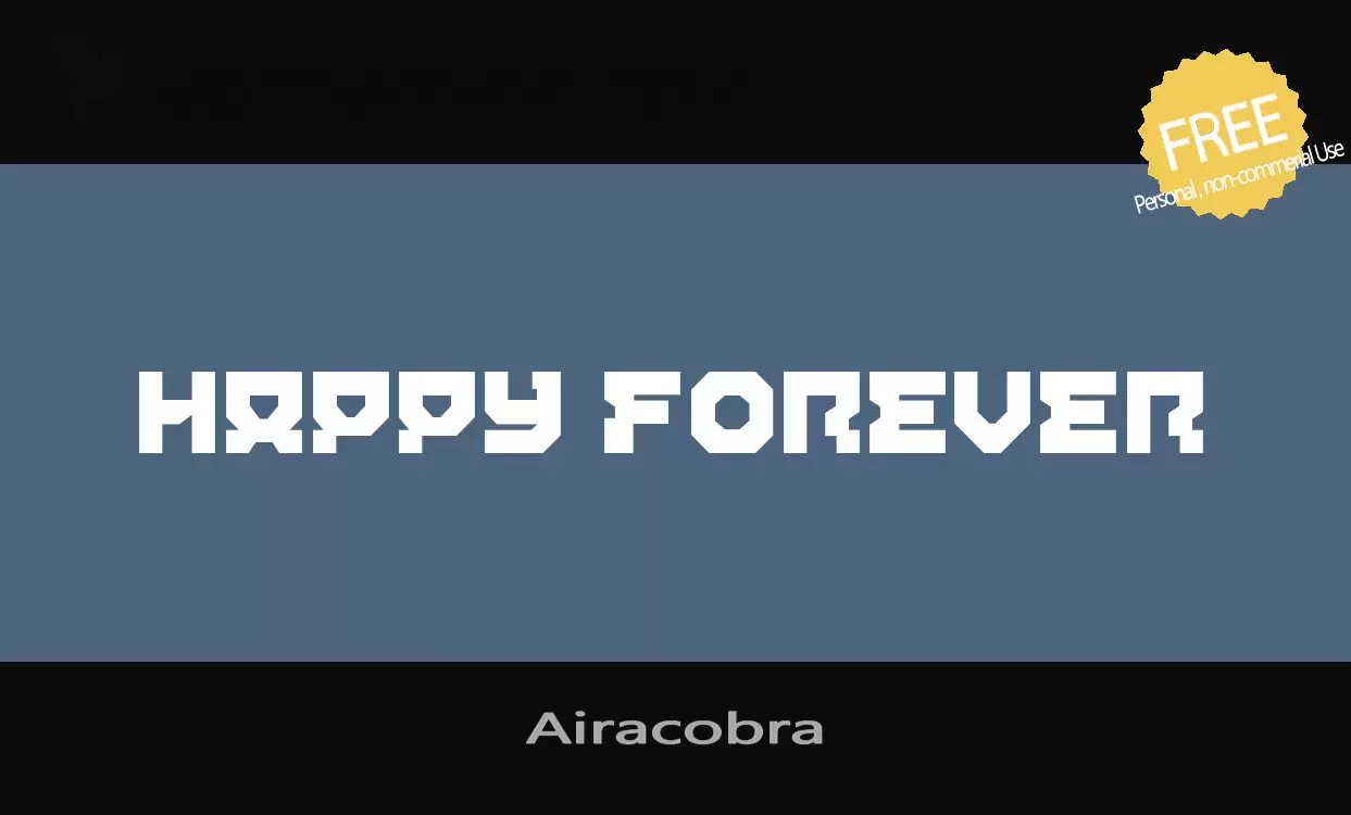 Font Sample of Airacobra