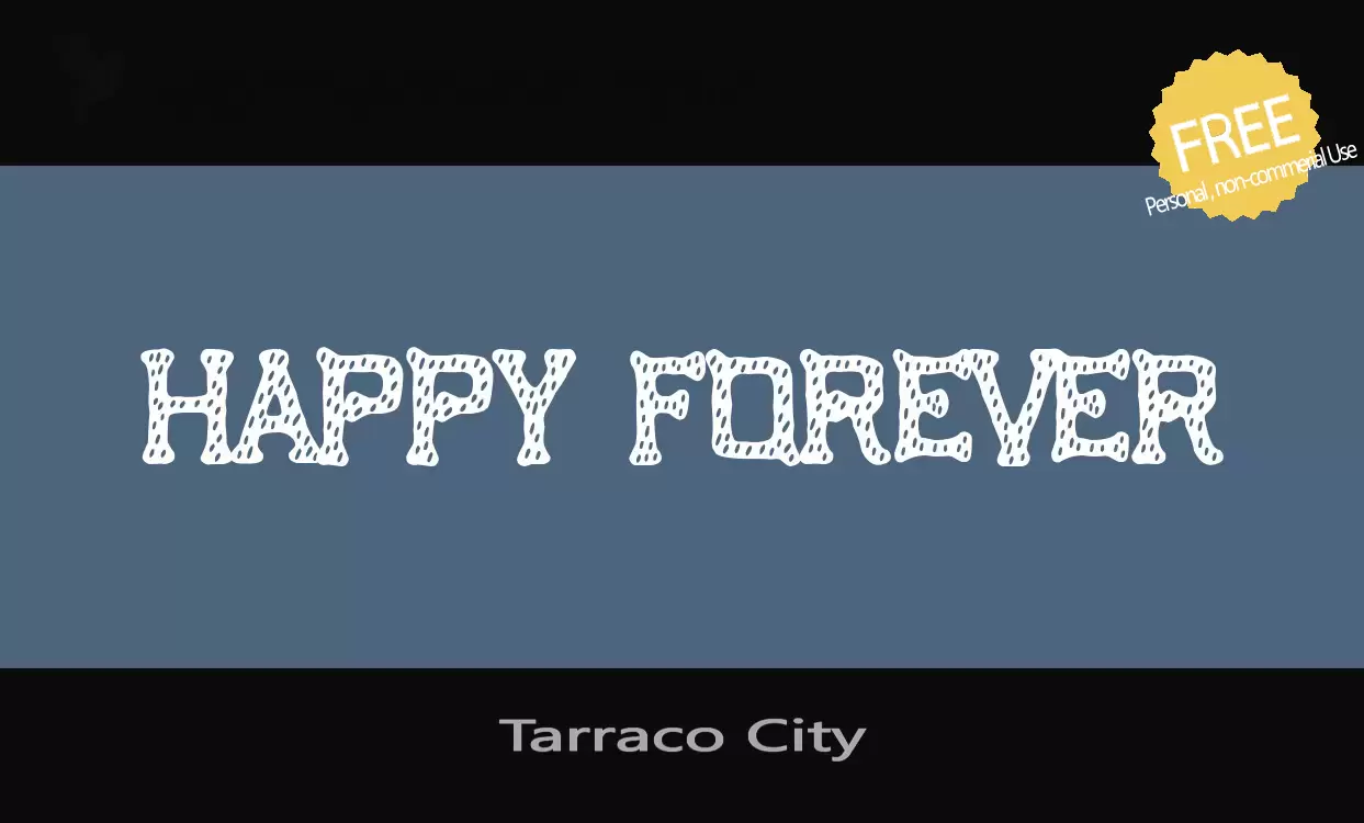「Tarraco-City」字体效果图