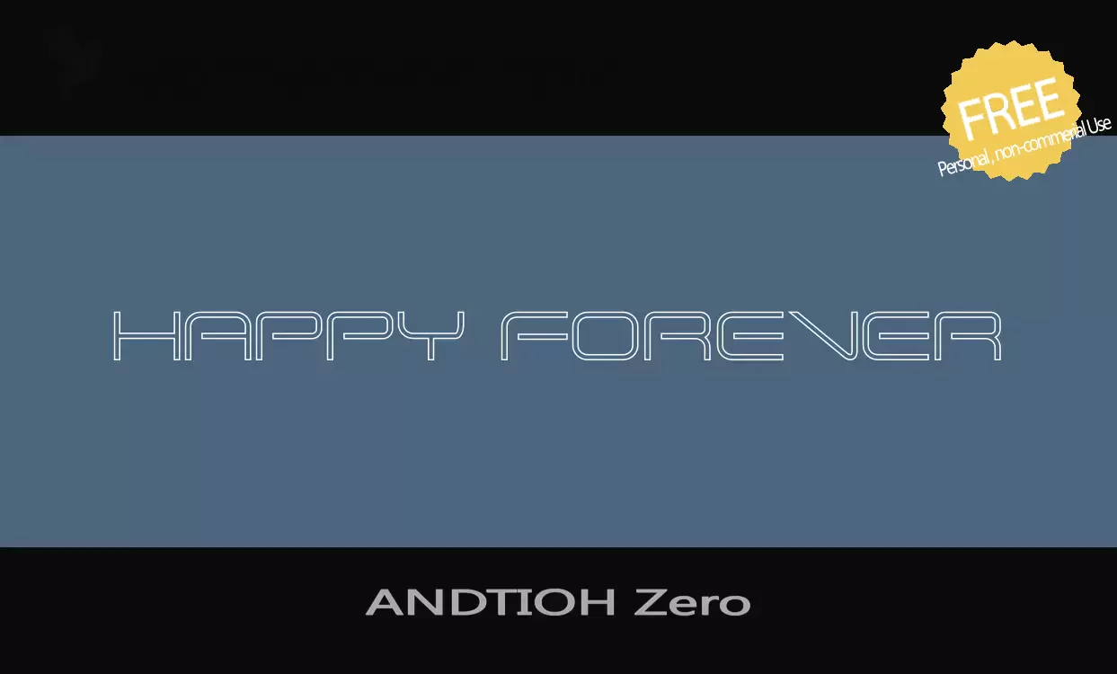 「ANDTIOH-Zero」字体效果图