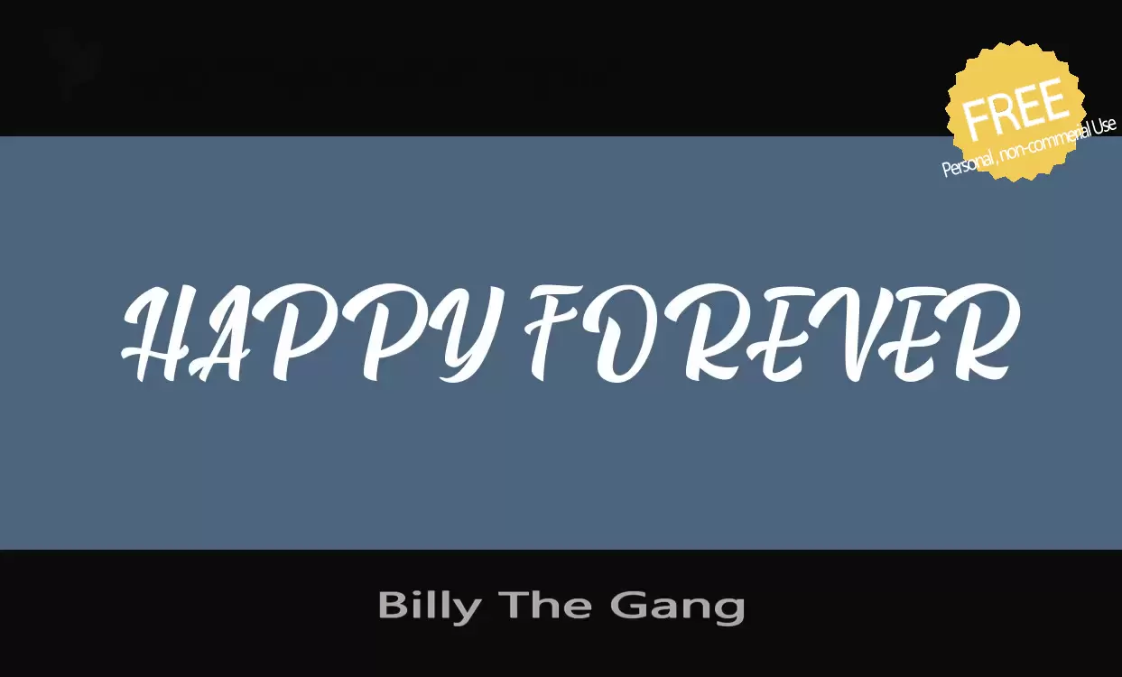 「Billy-The-Gang」字体效果图