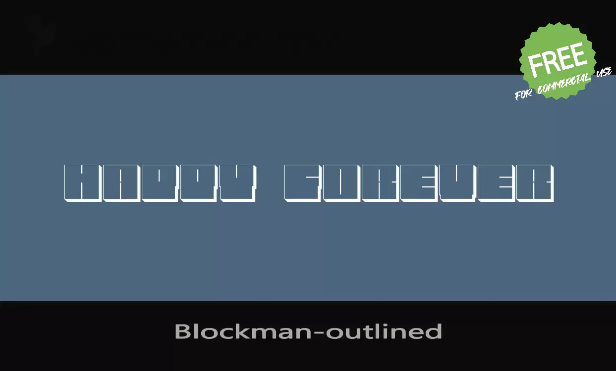 「Blockman-outlined」字体效果图