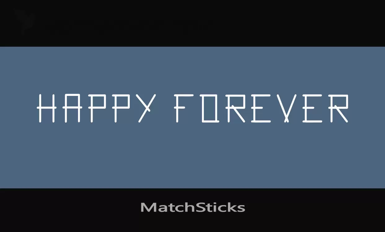 Font Sample of MatchSticks