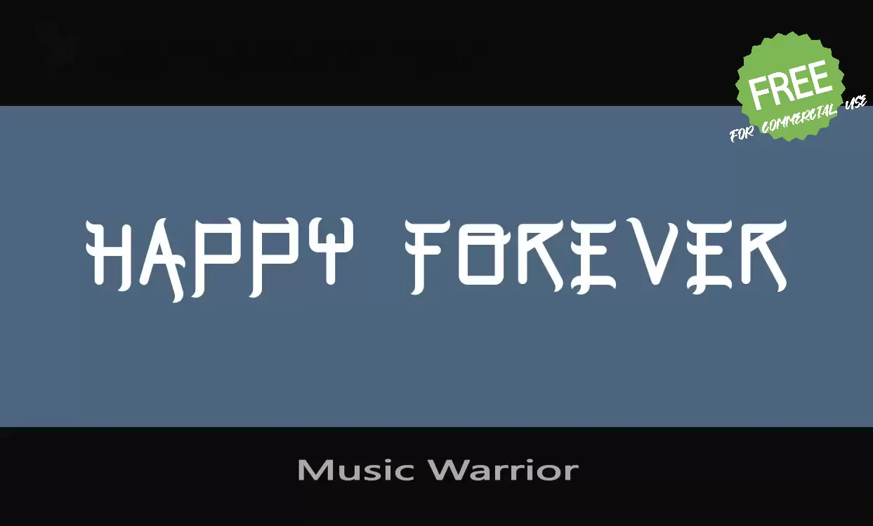 「Music-Warrior」字体效果图