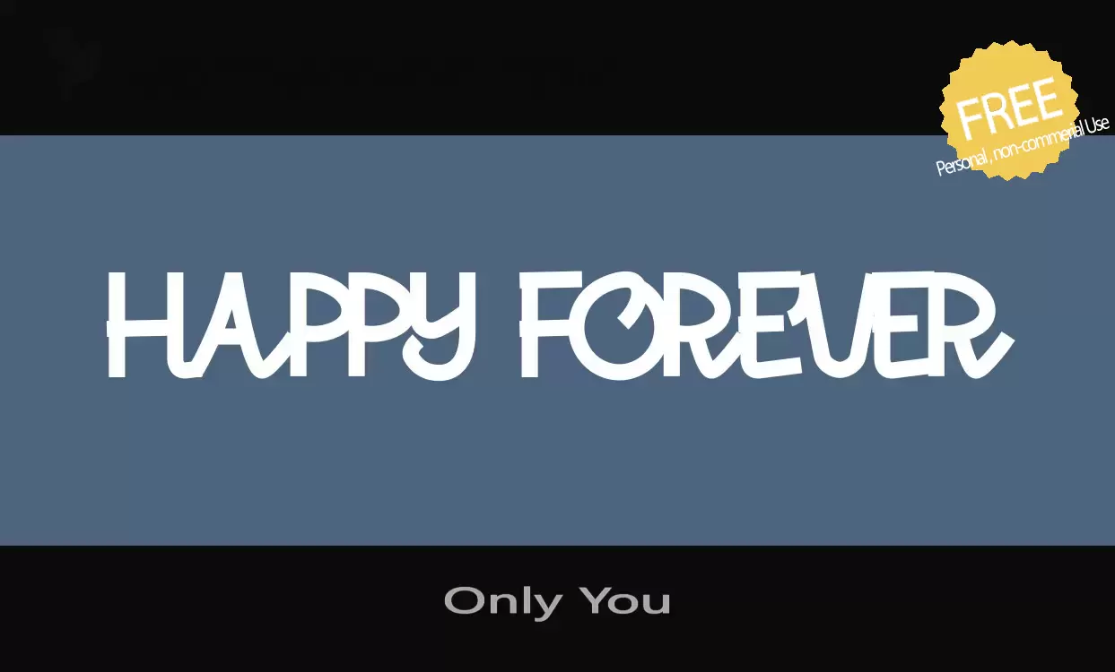 Font Sample of Only-You