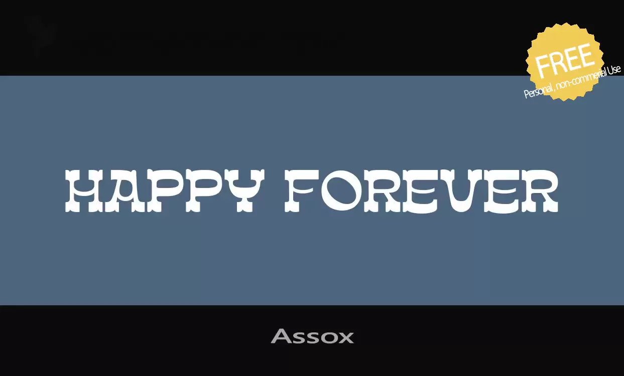 「Assox」字体效果图