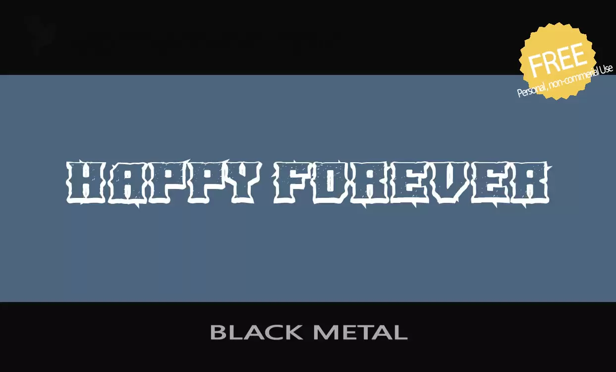 「BLACK-METAL」字体效果图