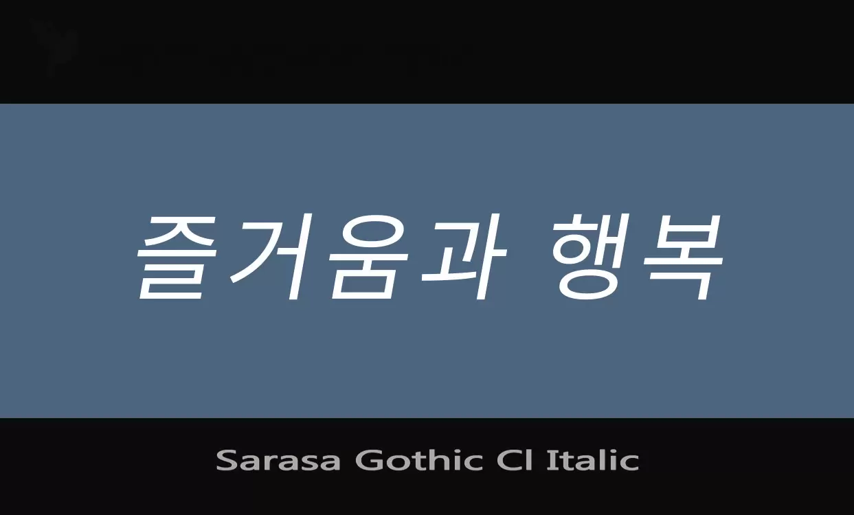 「Sarasa-Gothic-Cl-Italic」字体效果图