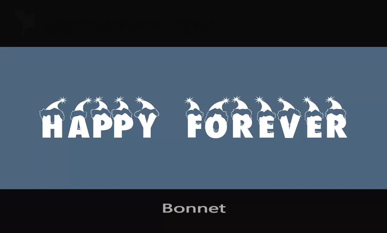 「Bonnet」字体效果图