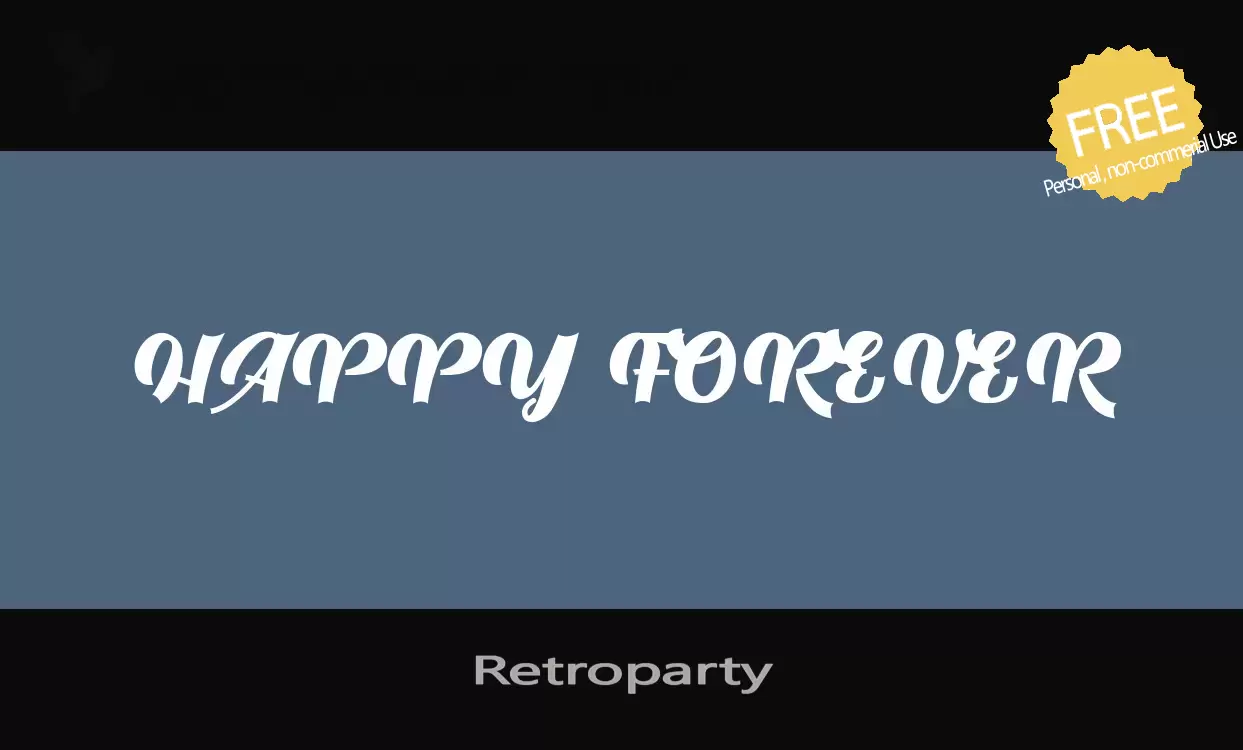 「Retroparty」字体效果图