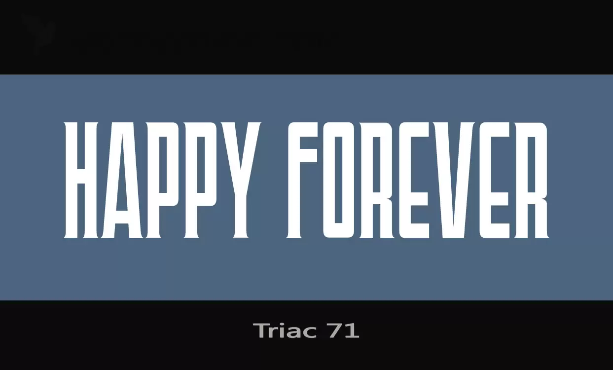 「Triac-71」字体效果图
