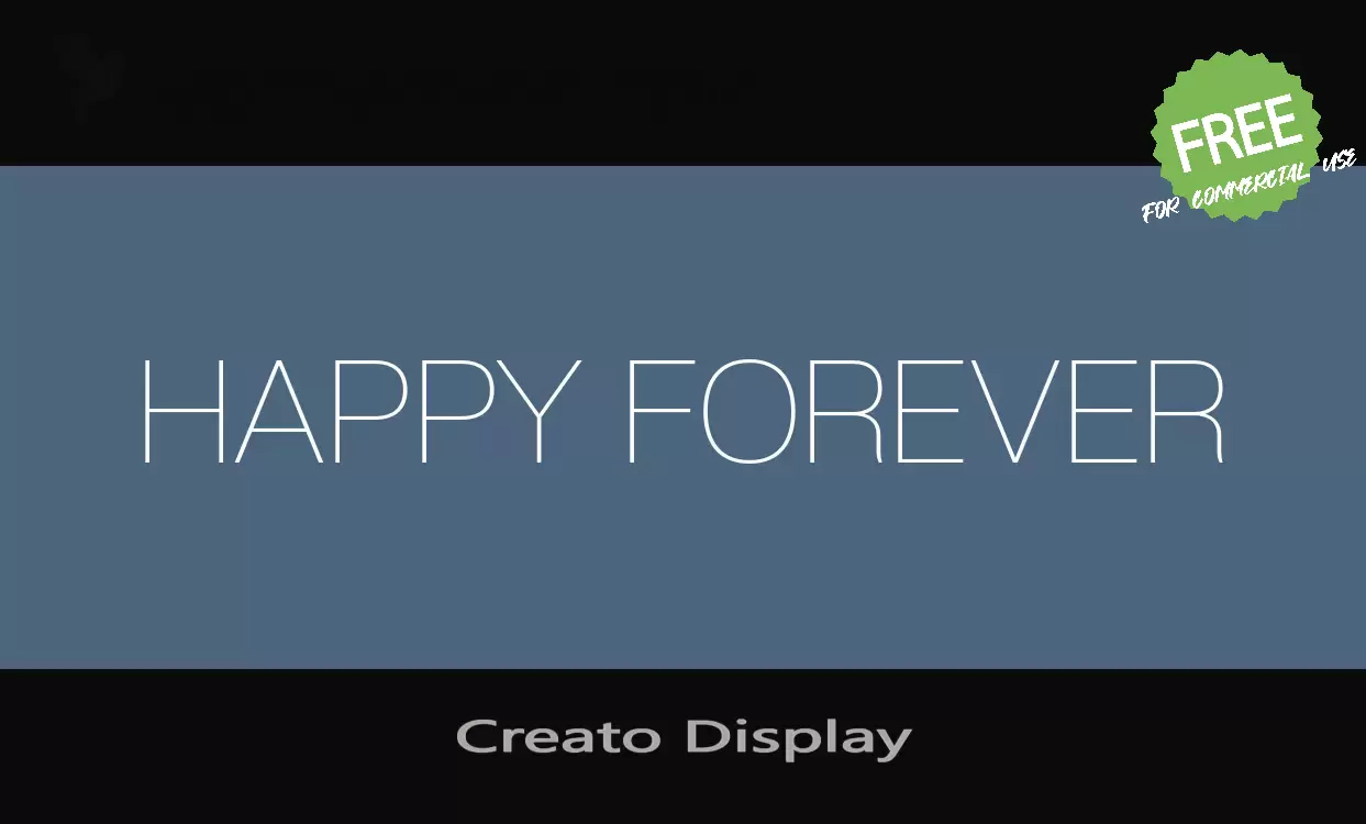 「Creato-Display」字体效果图