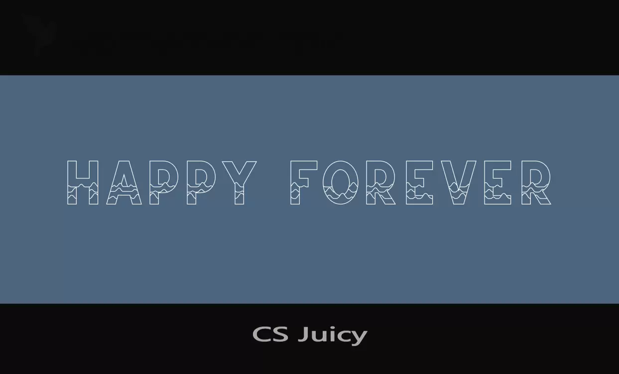 「CS-Juicy」字体效果图