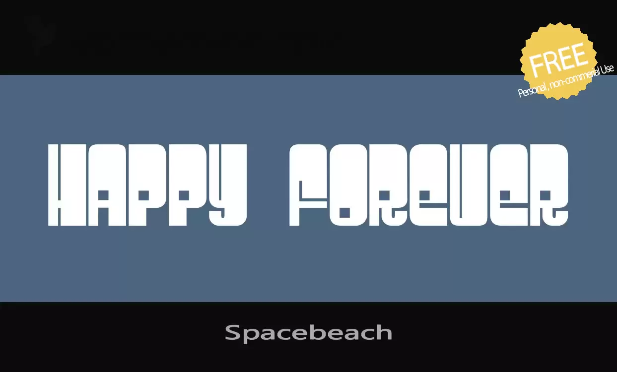 「Spacebeach」字体效果图