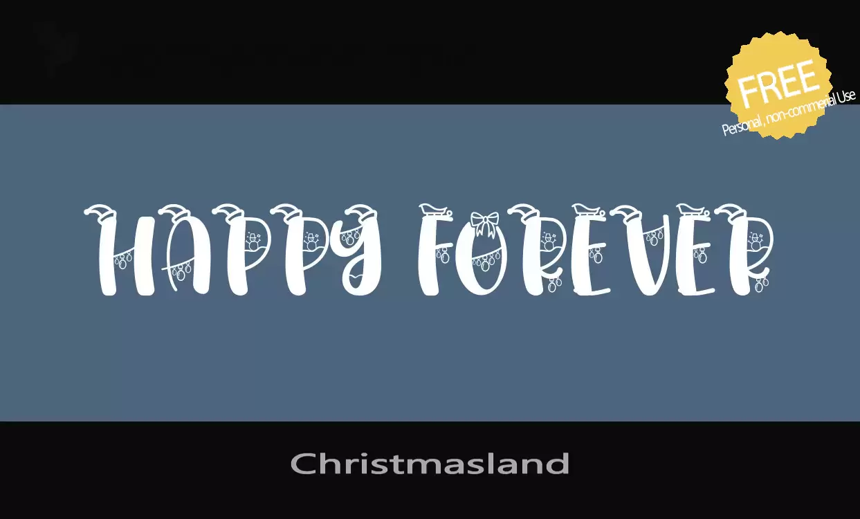 「Christmasland」字体效果图