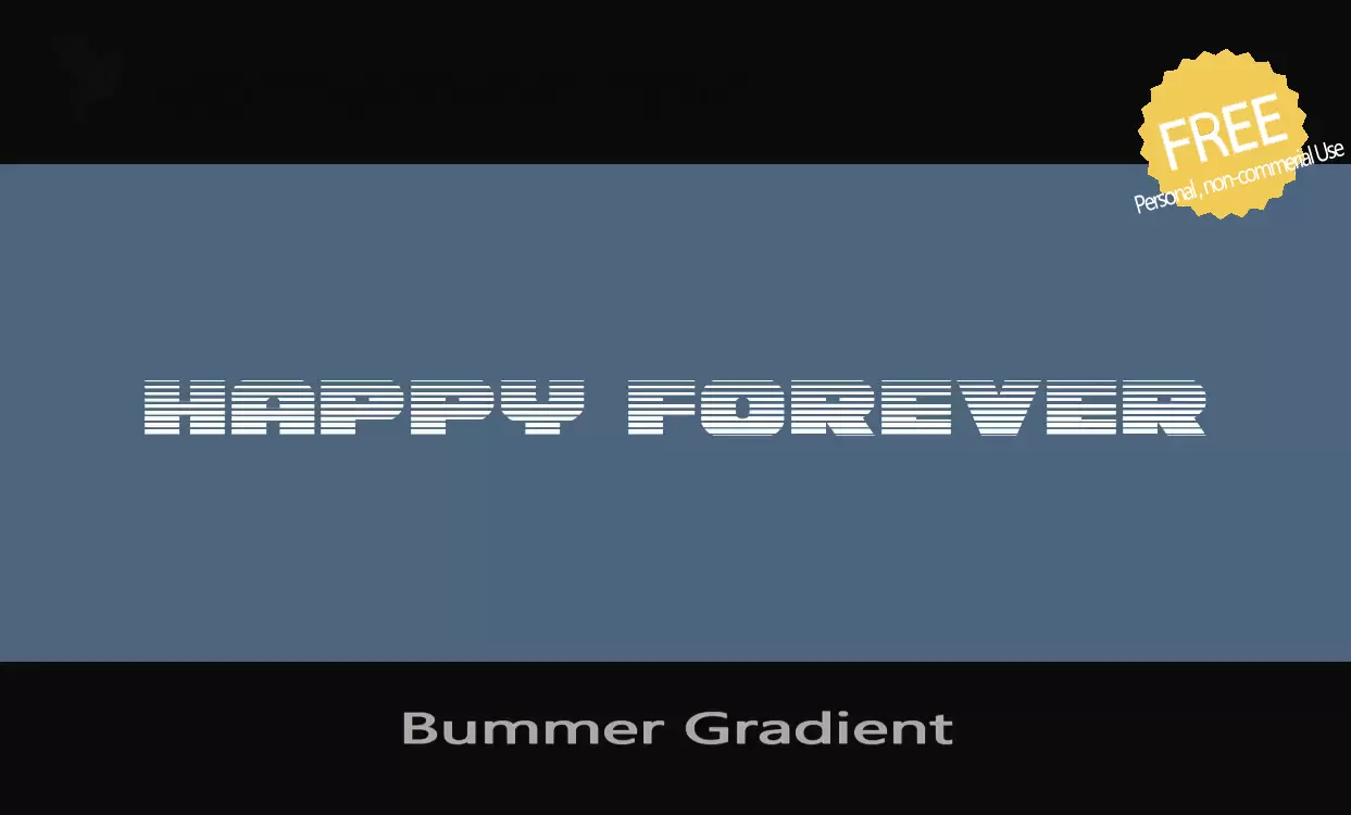 「Bummer-Gradient」字体效果图