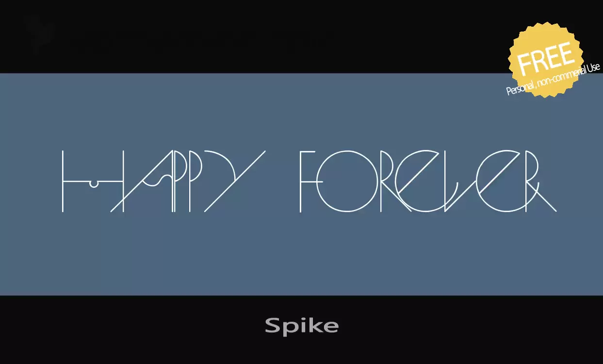 「Spike」字体效果图
