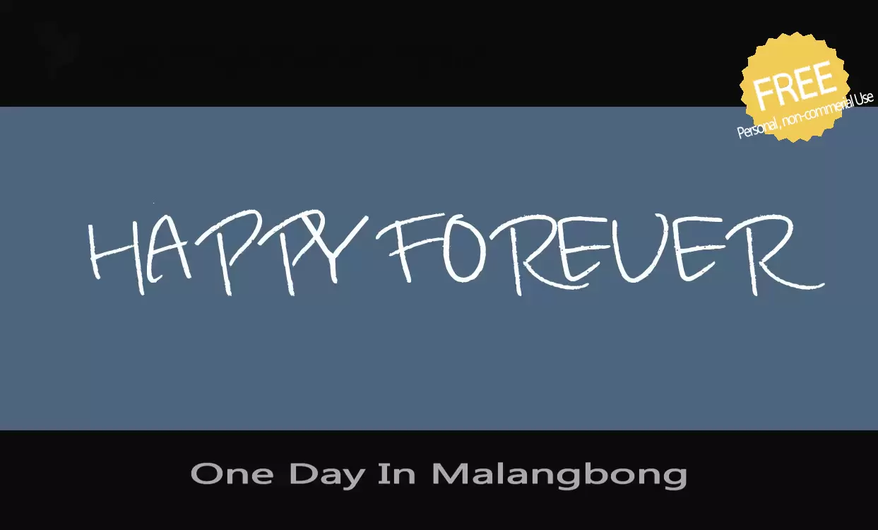 「One-Day-In-Malangbong」字体效果图