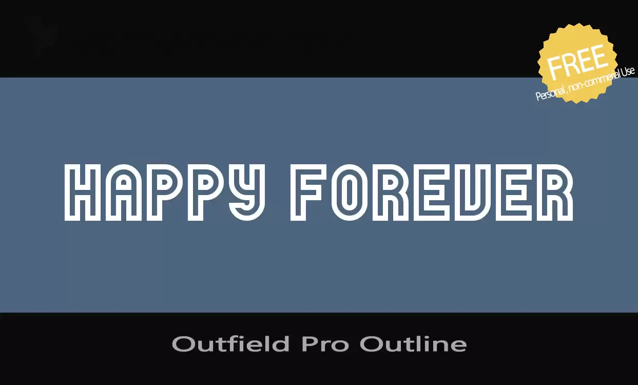 Font Sample of Outfield-Pro-Outline
