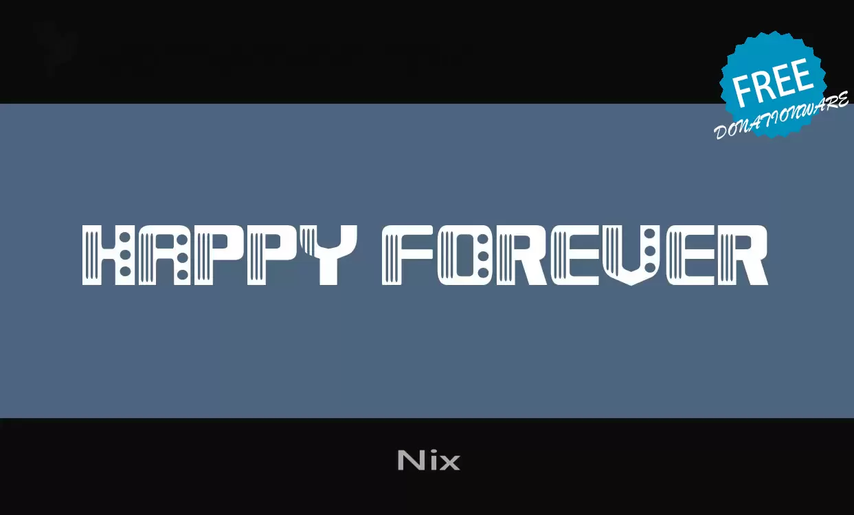 「Nix」字体效果图