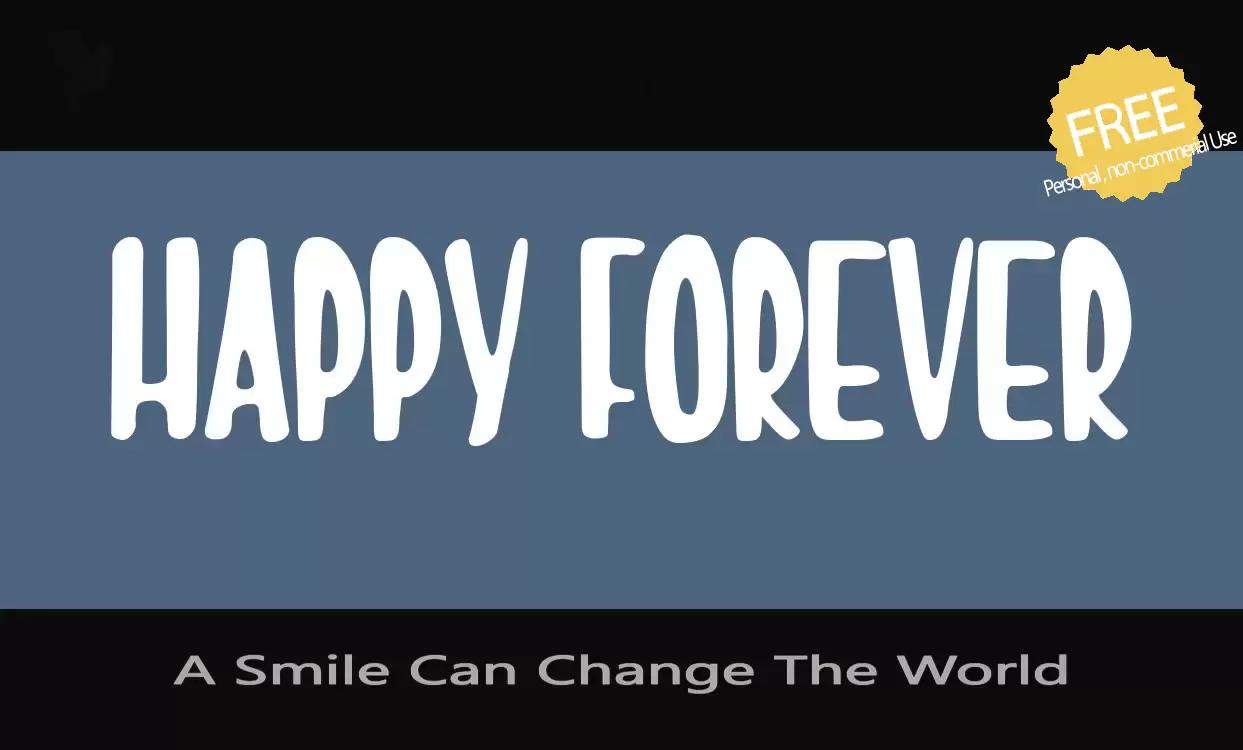 Font Sample of A-Smile-Can-Change-The-World