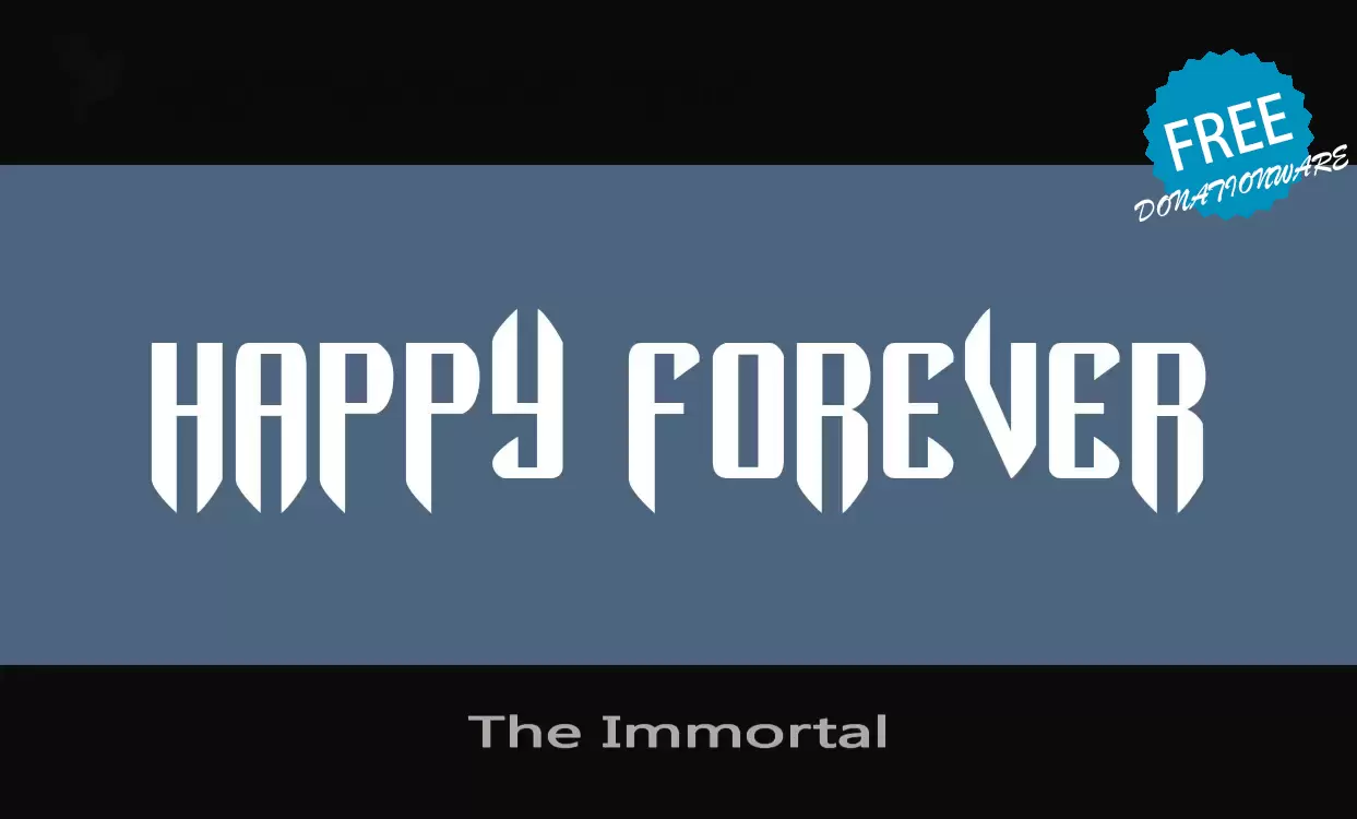 Font Sample of The-Immortal