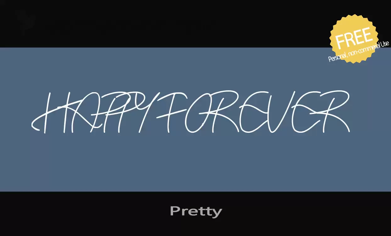 「Pretty」字体效果图
