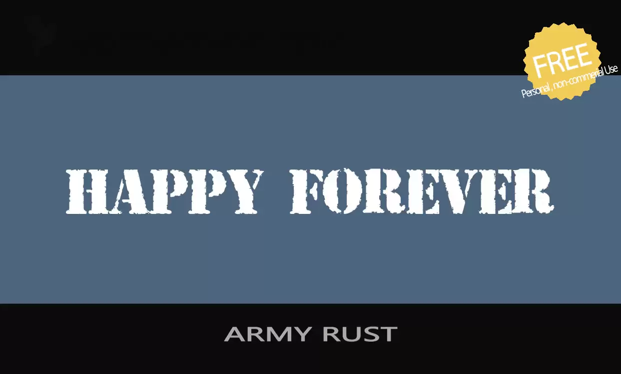 「ARMY-RUST」字体效果图