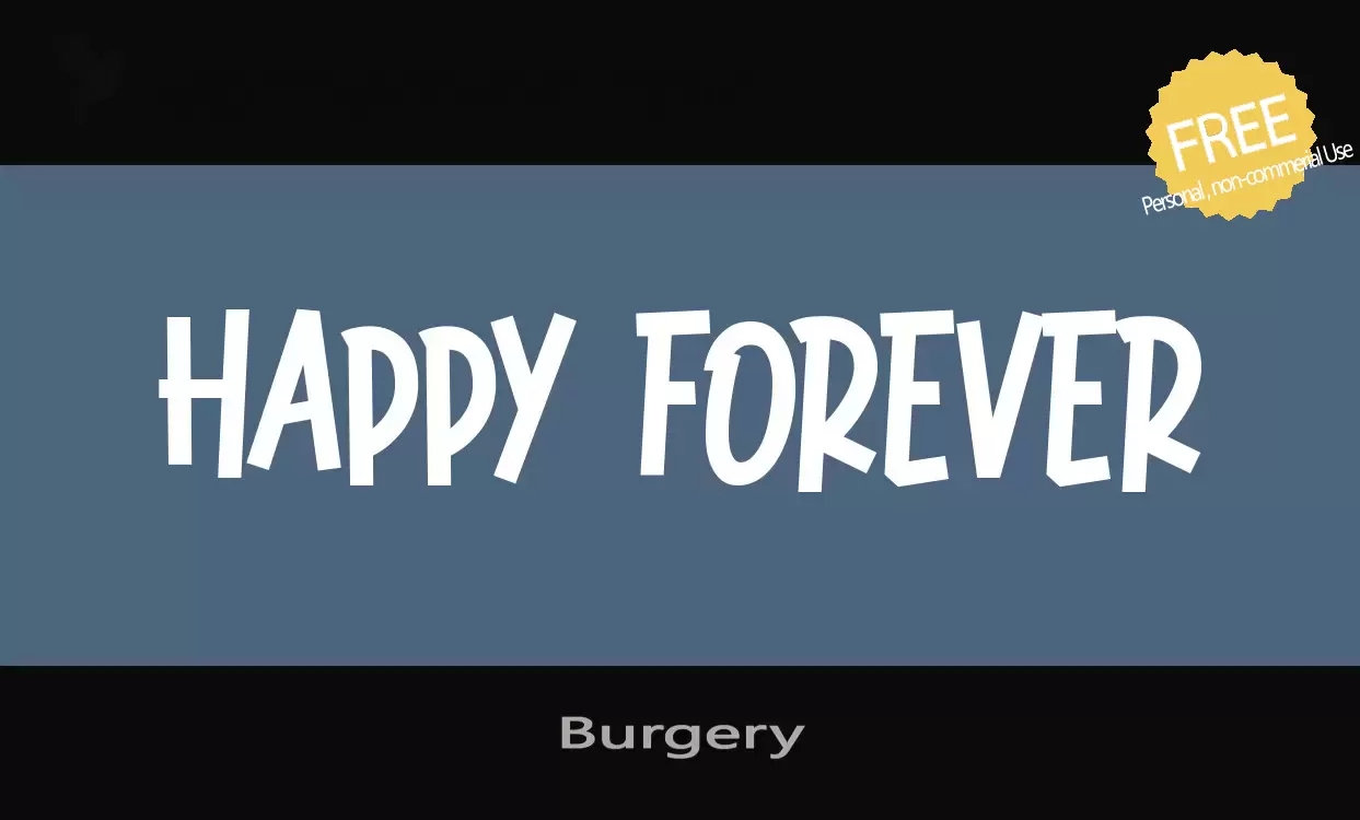 Font Sample of Burgery