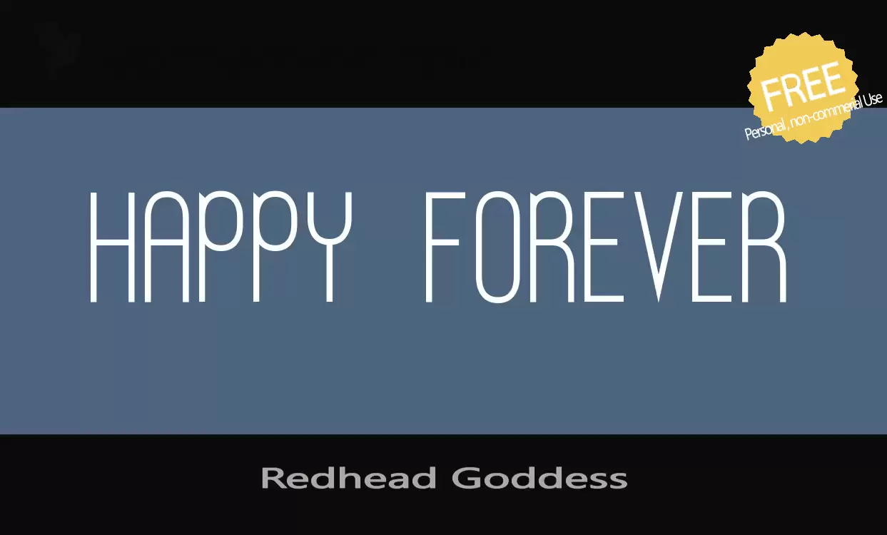 Font Sample of Redhead-Goddess