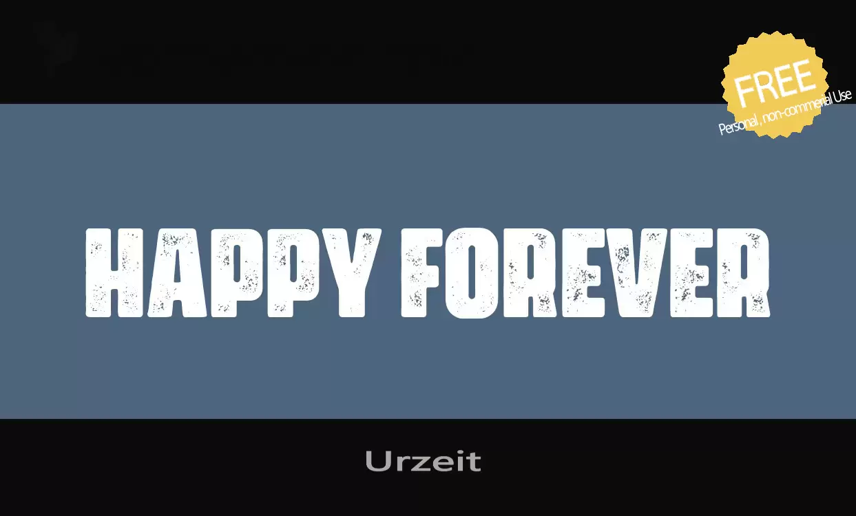 Font Sample of Urzeit-