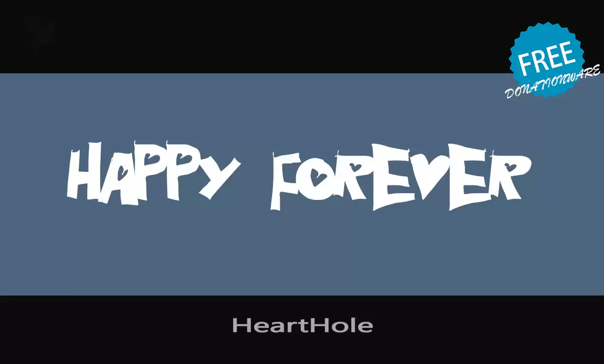 「HeartHole」字体效果图