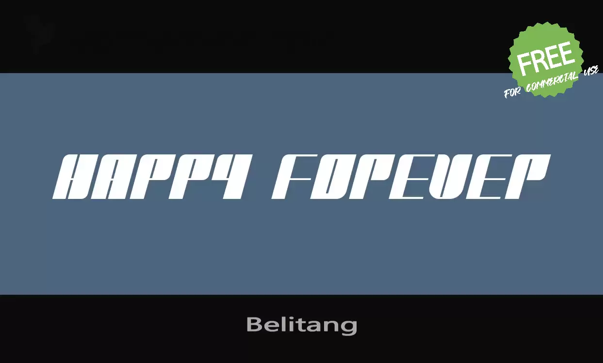 Font Sample of Belitang