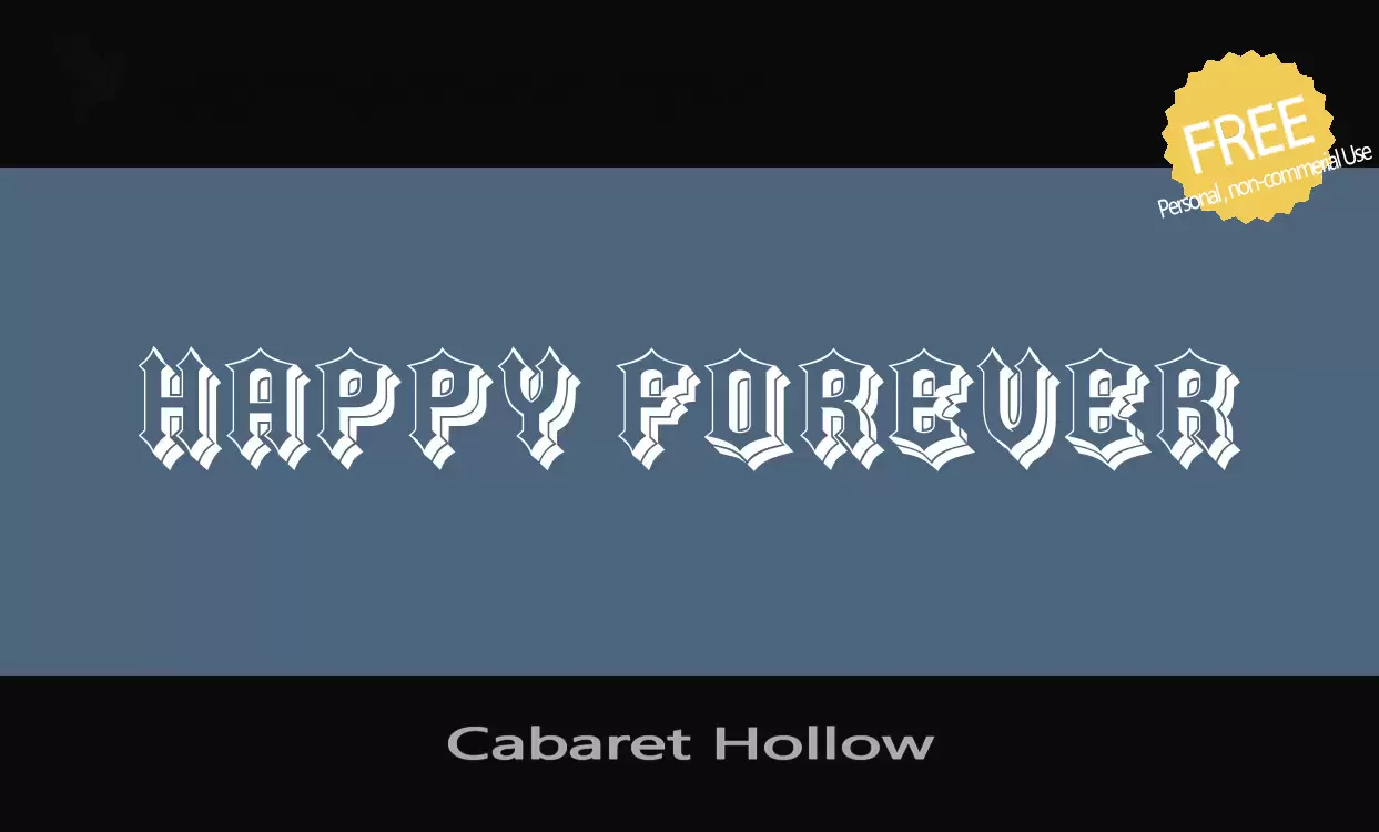 「Cabaret-Hollow」字体效果图