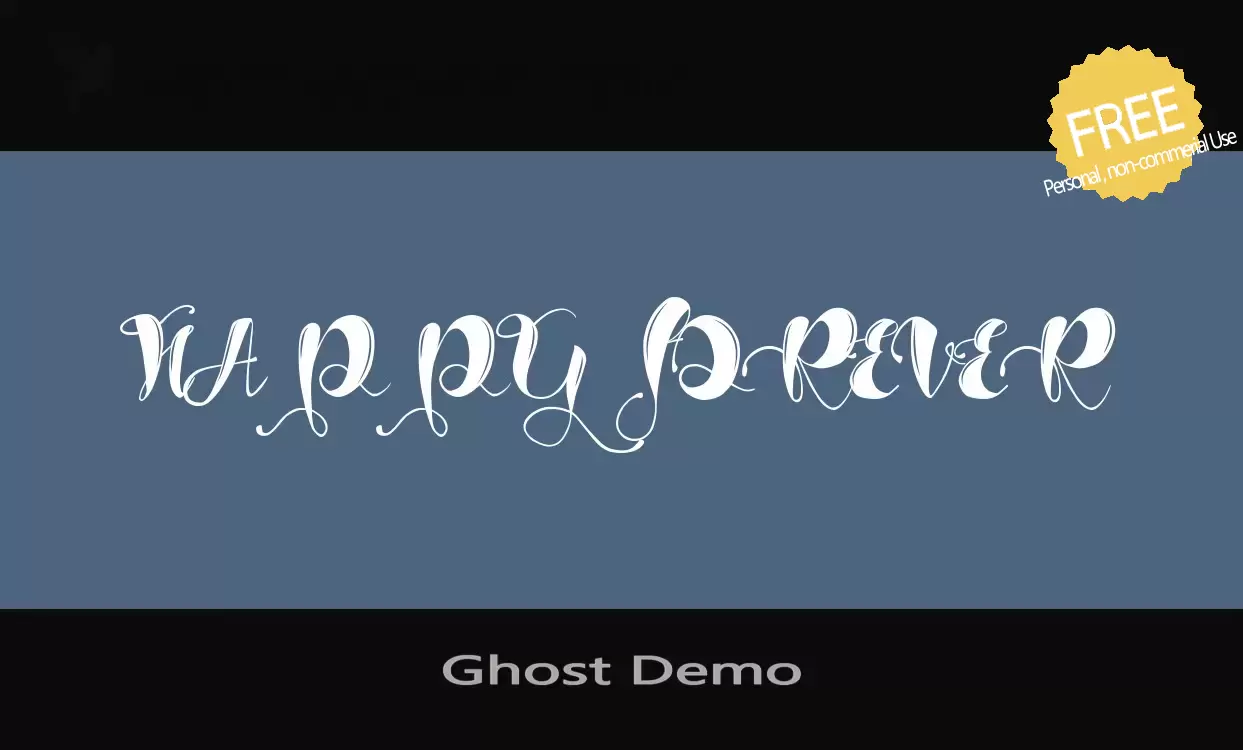 「Ghost-Demo」字体效果图