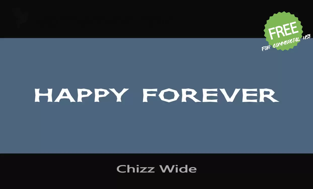 「Chizz-Wide」字体效果图