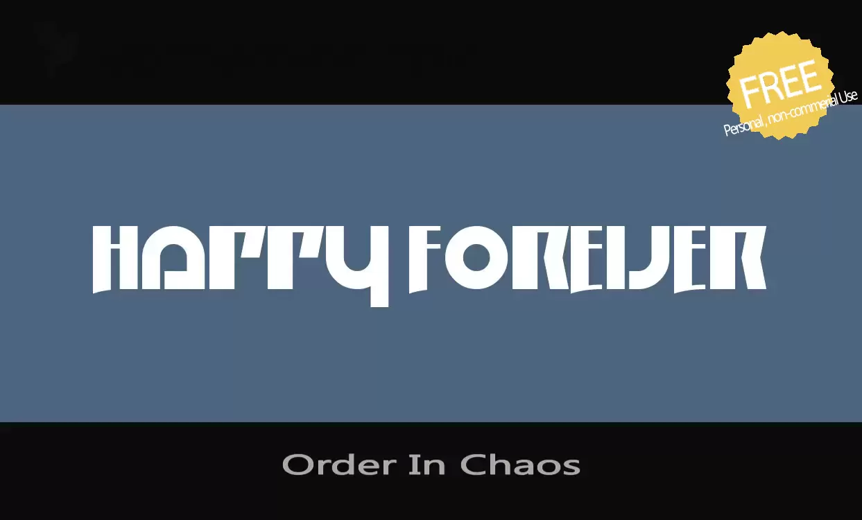 「Order-In-Chaos」字体效果图