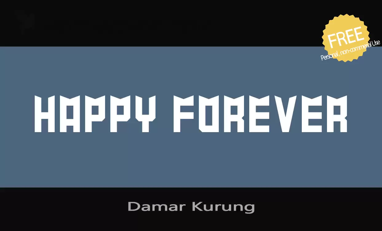 「Damar-Kurung」字体效果图