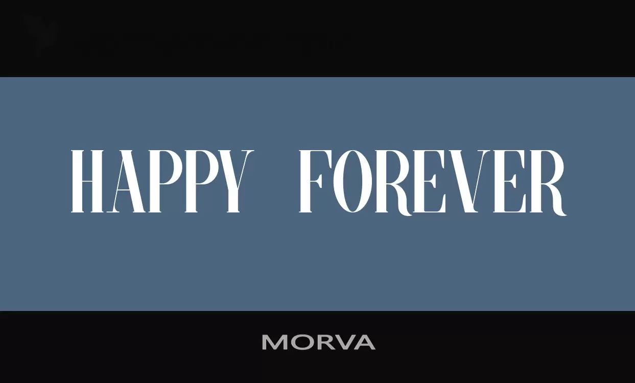 「MORVA」字体效果图