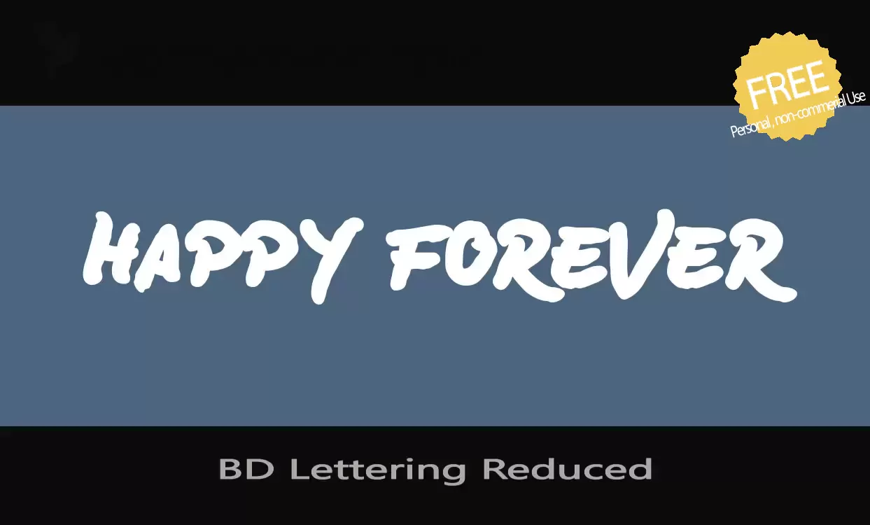 「BD-Lettering-Reduced」字体效果图