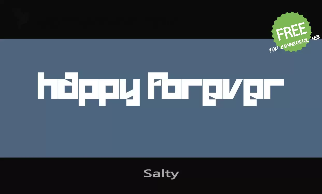 「Salty」字体效果图
