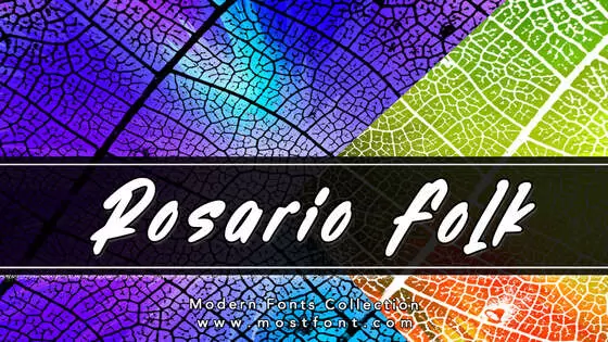 Typographic Design of Rosario-Folk