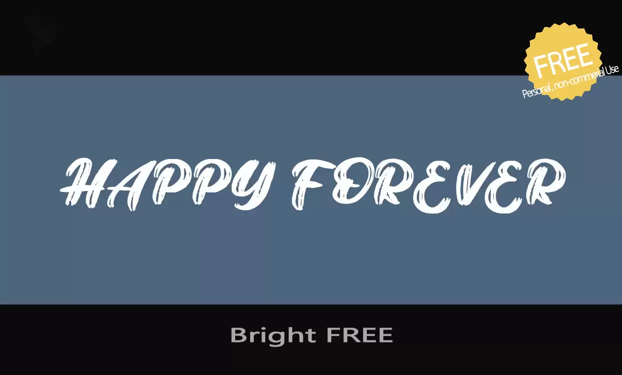 「Bright-FREE」字体效果图