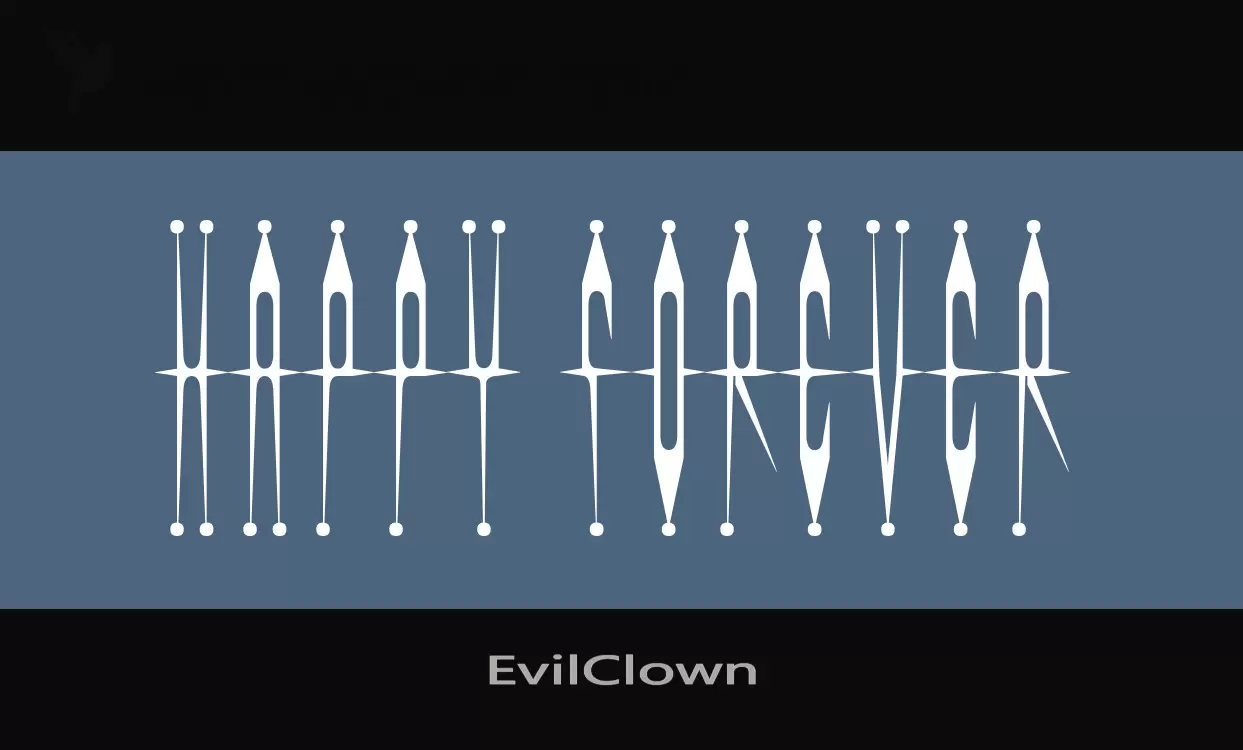 Font Sample of EvilClown