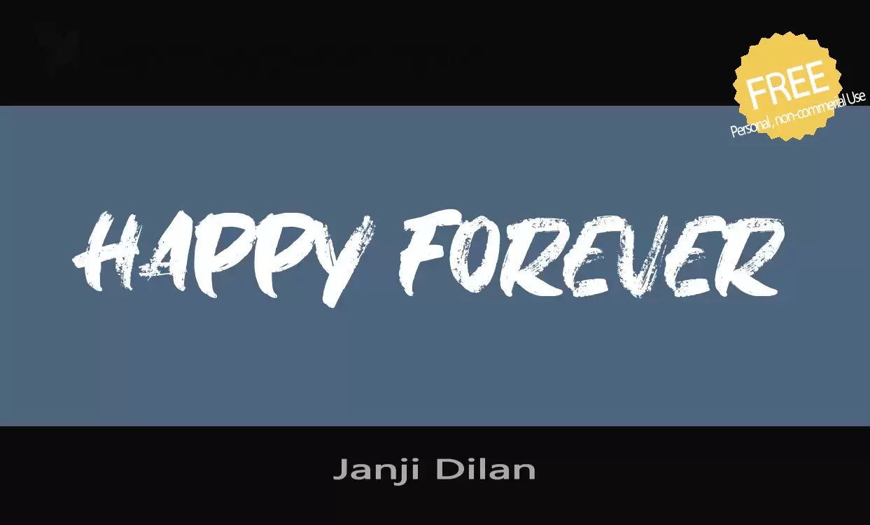 「Janji-Dilan」字体效果图