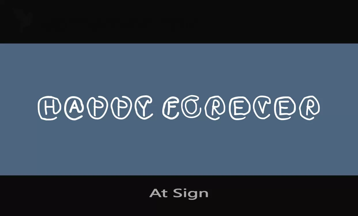 Font Sample of At-Sign