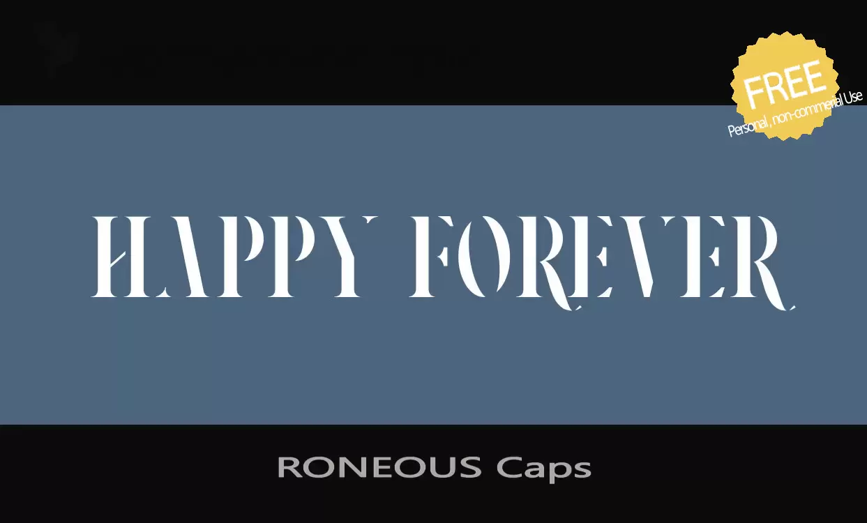 「RONEOUS-Caps」字体效果图